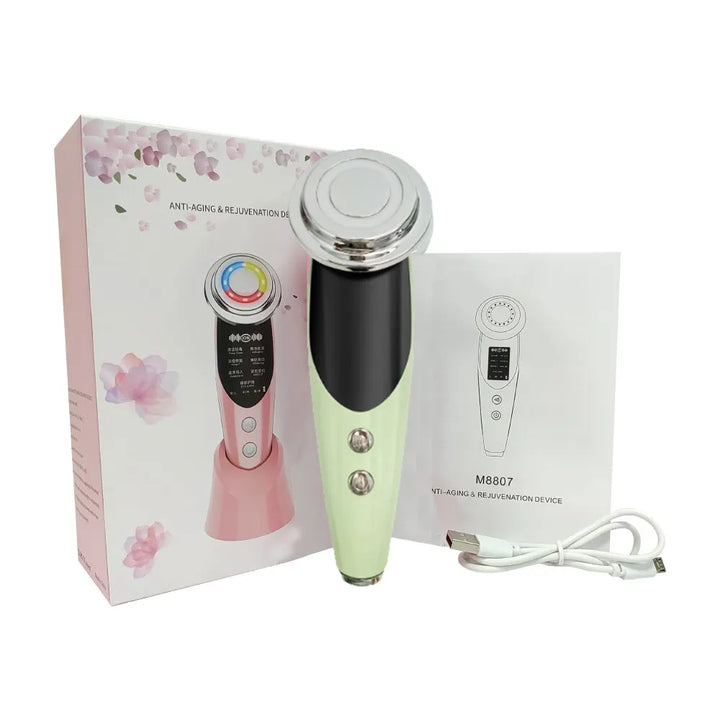 7 in 1 Face Lift Devices EMS RF Microcurrent Skin Rejuvenation Women Facial Massager Light Therapy Anti Aging Wrinkle Beauty